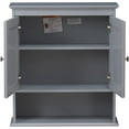 thumbnail image 4 of Spirich Wood Wall Mounted Bathroom Cabinet with Doors and Adjustable Shelves, Gray, 4 of 7