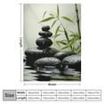 thumbnail image 4 of Chilfamy Fall Decor Zen Green Plants Flannel Throw Blanket for Sofa Couch Cozy Travel Outdoor All Seasons Soft Plush Blanket 40x50in, 4 of 6