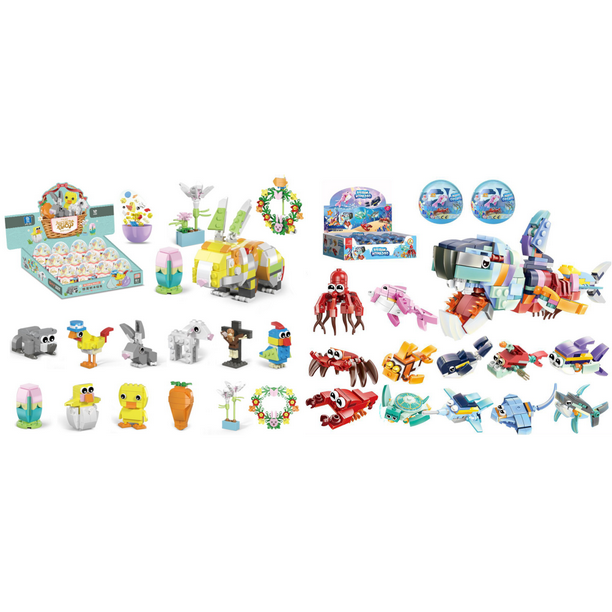 Juego Bloques Construcción Pascua Regalos para Niñas Y (conejo 12 en 1)