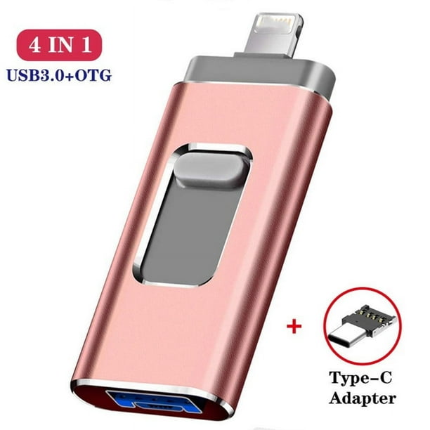 Unidad flash USB 4 en 1 para teléfono móvil Unidad flash para computadora Apple Android tipo C Unidad flash USB de 128 G 1 T