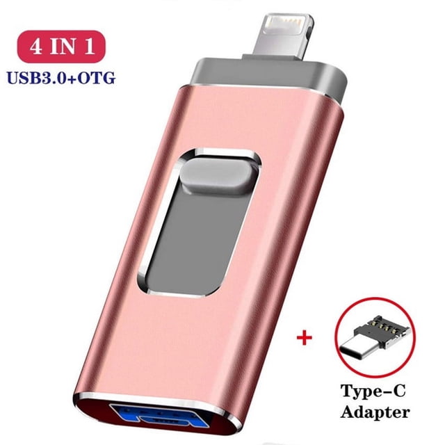 Unidad flash USB 4 en 1 para teléfono móvil Unidad flash para computadora Apple Android tipo C Unidad flash USB de 128 G 1 T