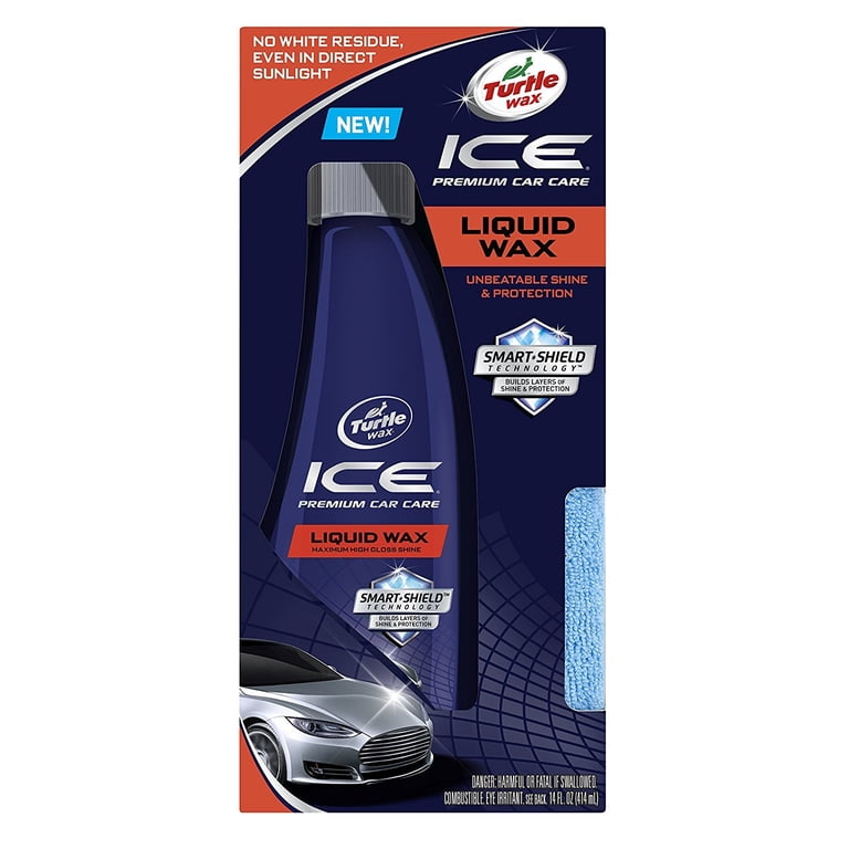 Turtle Wax High Shine Vehicle Ice Liquid Wax Kit with Microfiber