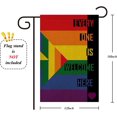 thumbnail image 5 of Pride Flags EVERYONE IS WELCOME HERE Progress Pride Garden Flag 12"x18" Double Sided Burlap LGBTQ Rainbow Flag Small, Inclusive Gay Flag Lawn Flag for Outdoor Outside Decor, 5 of 6