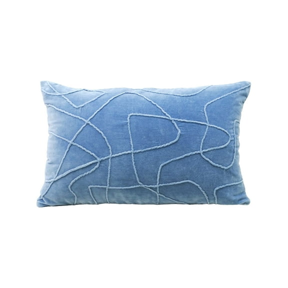 Linden Street Solid Velvet Embroidered Decorative Pillow, 14"x24"