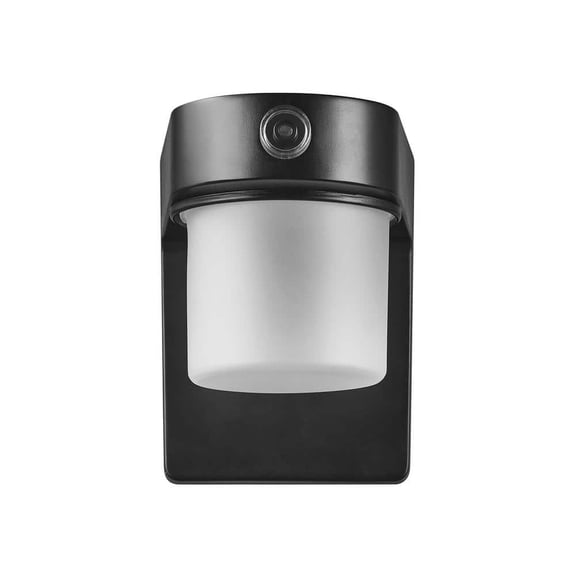 19-Watt Equivalent Integrated LED Black 1000 Lumens Hardwired Automatic Dusk to Dawn Outdoor Flood Security Area Light