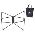 thumbnail image 4 of Almencla Foldable Stand Folding Luggage Rack Camping Furniture Compact Universal Suitcase Rack Ice Box Holder for Hiking Picnic Black, 4 of 8