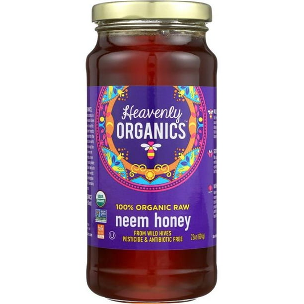 Heavenly Organics KHFM00277141 Organic Raw Neem Honey 22 oz Walmart
