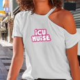 thumbnail image 1 of Camisetas con hombros descubiertos para mujer, Top tipo túnica, ropa deportiva, novedad, camiseta informal de manga corta para niñas, camiseta básica SG, 1 of 10