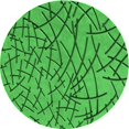 thumbnail image 1 of Ahgly Tapis Rond Lavable en Machine Intérieur Transitionnel Vert, 3 Pieds Rond, 1 of 7