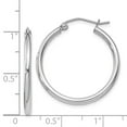 thumbnail image 3 of White Sterling Silver Earring Hoop Women'S 27 mm 24, 3 of 3