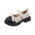 thumbnail image 2 of Sweet Princess Girls Bow Accent Mary Jane Shoes Elegant Tweed Dress Flats with Soft Cushioned Sole, Ideal for Recitals Performances & Parties Beige 11.5 Little Kids(29), 2 of 9