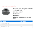 thumbnail image 2 of Rear Brake Drum - Compatible with 1987 - 1997 Ford F-350 1988 1989 1990 1991 1992 1993 1994 1995 1996, 2 of 2