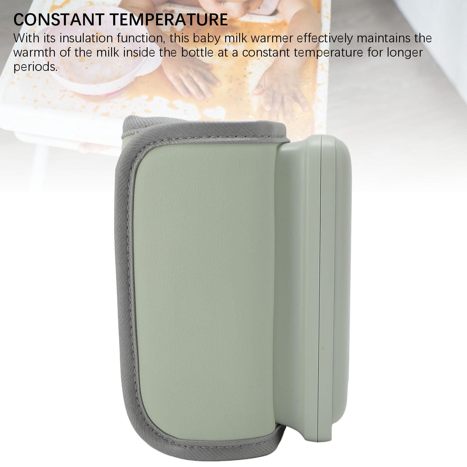 BIMZUC Digital Display Baby Bottle Warmer Constant Temperature Travel USB Milk Heating Device Portable Infant Food Heater Universal Fit Built-in 3000mAh Battery