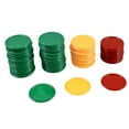 thumbnail image 1 of Red Yellow Green Round Shaped Mini Poker Chips Lucky Game Props 69 Pcs, 1 of 2