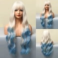thumbnail image 2 of Ombre Wig with Bangs Long Ombre  Wigs for Women Long Wavy  Wig Ombre Wavy Heat Resistant Wigs for Daily Party, 2 of 6