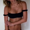 thumbnail image 2 of Women Handmade Crochet Knit Beach Tube Top Crop Solid Color Tank Top Halter Vest, 2 of 6