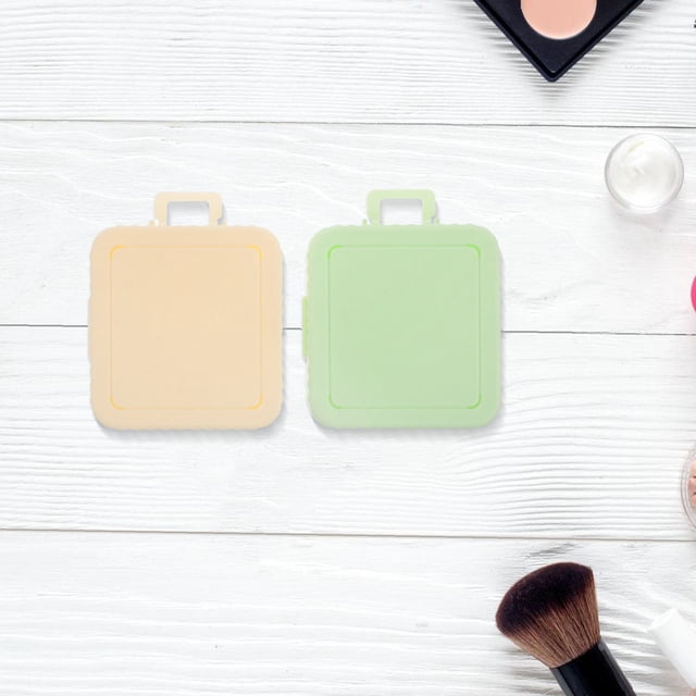 BESTYASH 2Ud Caja Organizadora Para Puff De Polvo Con Visibilidad Fácil Y Colores Surtidos Para Portabilidad