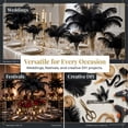 thumbnail image 7 of NOGIS 20pcs Black Ostrich Feathers Natural Bulk 8-10inch(20-25cm) Vase Craft Wedding Home Party Centerpieces Christmas Day Decoration, 7 of 7