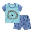 thumbnail image 4 of Ensemble Deux Pièces Populaire pour Enfants à Imprimé de Dessins Animés, Manches Courtes et Pantalon, Vert Armée 100/65, 4 of 7