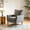 Gray, variant on Modern Accent Chair with Armrests, Fabric Upholstered Comfy Single Sofa with Solid Wood Leg for Living Room, Beige