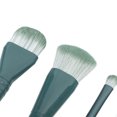 thumbnail image 2 of YAHHU 5Pcs Makeup Brush Set Green Portable Travel Cosmetic Brushes with Built-in Mirror, Soft Synthetic Bristles Professional Makeup Tools for Face and Eyes, Compact Kit (4.72 inches / 12 cm), 2 of 9
