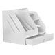 thumbnail image 5 of Resistente organizador de escritorio con soporte para archivos de revistas para organización y almacenamiento de oficinas compartimentos Gloria Almacenamiento de archivos de autoensamblaje, 5 of 9