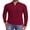 07-Wine Red, variant on JWD Men Zip Mock Neck Ribbed Long Sleeve Shirts Stretch Fitted Knit Pullover Light Gray L
