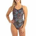 thumbnail image 2 of Dolfin Women's Uglies Revibe Print Low Crossback One Piece Swimsuit, 2 of 4