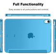 thumbnail image 4 of Funda para iPad Air 4 2020 - Funda para iPad Air de 4ta generación de 10,9 pulgadas, cubierta delgada y liviana con parte posterior dura esmerilada translúcida [compatible con Touch ID] (azul pav, 4 of 5