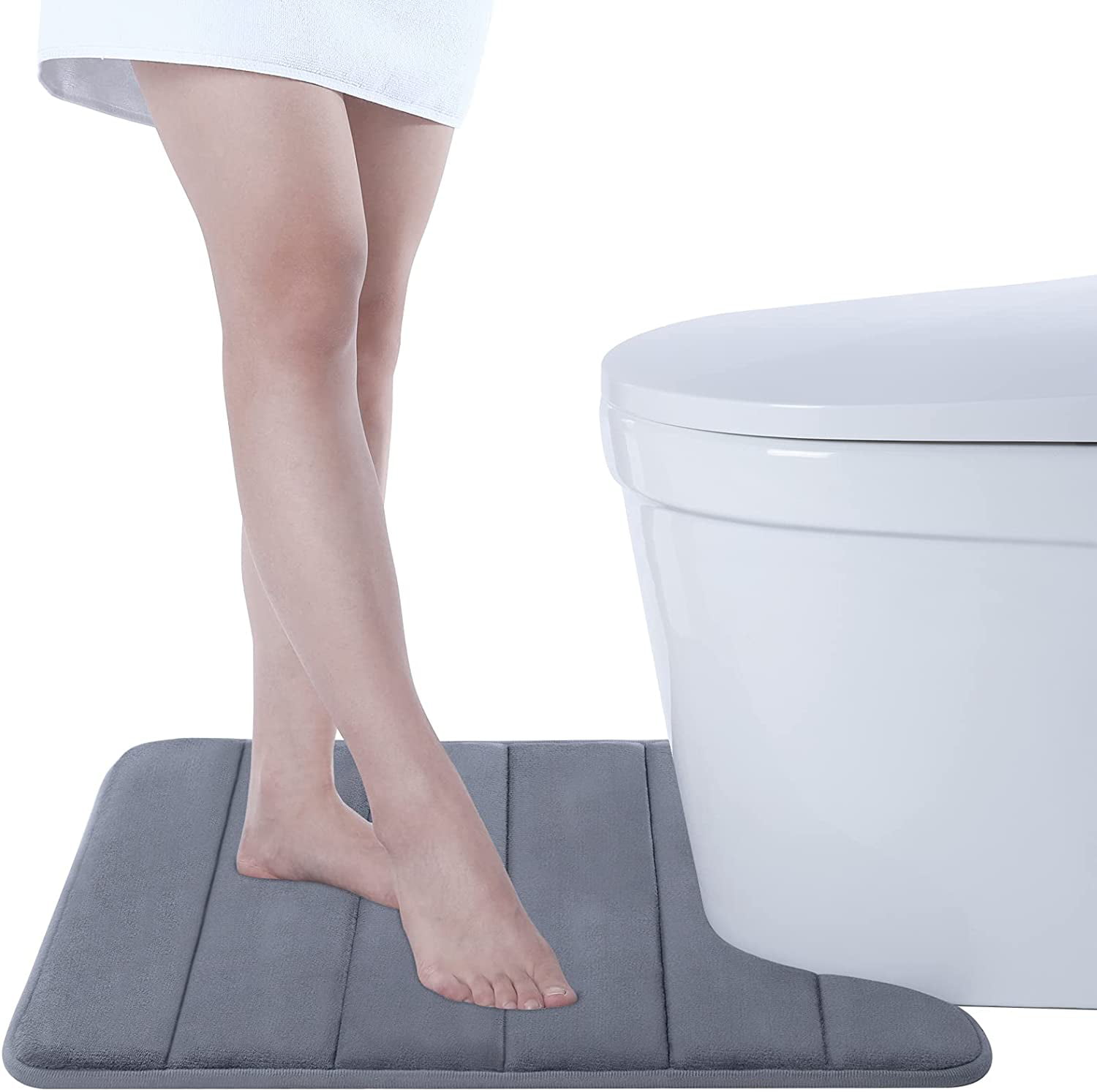 Memory Foam Pad Soft Bathroom Mat Non-slip Geometric Rugs – Homes Rugs