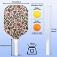 thumbnail image 3 of Pickleball Paddles Set Of 1, Fiberglass Surface, Animal, Leopard Print, 1 Paddle, 2 Balls & Bag, 3 of 5