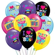 80s Party Decorations 40 pack Back to the 80s Balloons for 80s Theme Party Decorations Retro Boom Box Neon Balloons for Back to The 80s Party Decorations Hip Hop Party Neon Party Supplies EH6