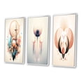 thumbnail image 3 of Designart "Boho Geometric Abstract Renaissance" Art Mural Moderne Encadré Ensemble de 3 - Cadre Abstrait Rose Ensemble de Murs pour Décoration Intérieure, 3 of 6