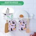 thumbnail image 4 of Yayeee Pot Holders Kitchen Heat Resistant with Pocket 7"x9.8" Cotton Oven Cooking Hot Pads, Light Purple Halloween Black Cat, 4 of 7