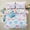 Blue-Full, variant on Bed-in-a-Bag Blush Full 6 Piece Princess Style Bow Printed Bedding Set