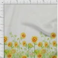 thumbnail image 1 of oneOone Georgette Viscose Fabric Leaves & Flower Panel Print Fabric BTY 42 Inch Wide, 1 of 3
