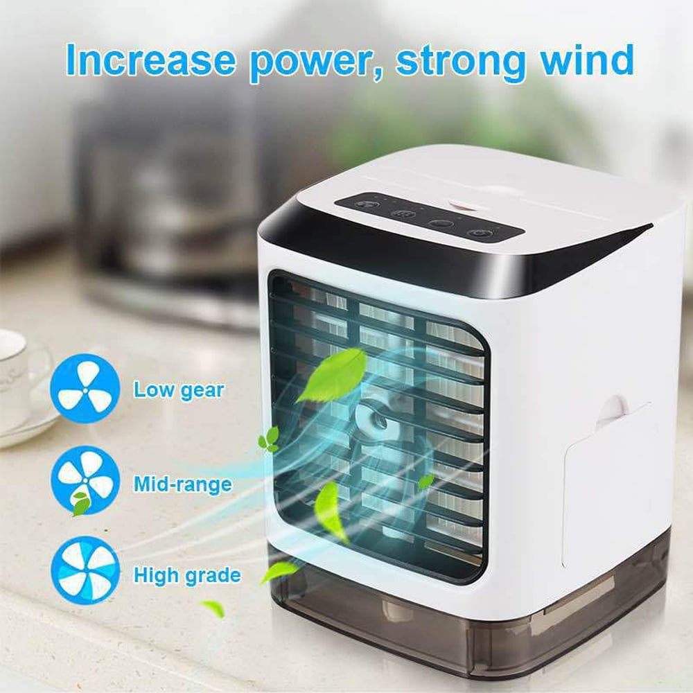 USB Power Mini Portable Air Conditioner Humidifier Purifier Desktop Air