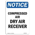 thumbnail image 1 of SignMission OS-NS-A-1218-V-10744 12 x 18 in. OSHA Notice Sign - Compressed Air Dry Air Receiver, 1 of 1