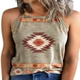 thumbnail image 1 of Hauts d'Été pour Femmes Licol Col Sans Manches T-Shirts Unis Blouses Décontractées Amples, 1 of 2