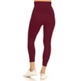 thumbnail image 3 of Women's Lightweight Control Stretch High Waist Capri Solid Workout Yoga Leggings, 3 of 4