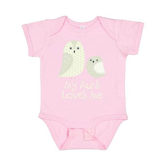Inktastic Aunt Loves Me Owls Boys or Girls Baby Bodysuit