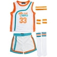 thumbnail image 6 of Jackie Moon 33 Basketball Jersey Flint Tropics Kids Complete Set Halloween Costume Cosplay (7/8), 6 of 8