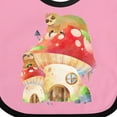 thumbnail image 4 of Inktastic Mushroom Cottage Boys or Girls Baby Bib, 4 of 4