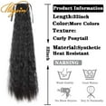 thumbnail image 4 of WIGSIN 32Inch Synthetic Long Kinky Curly Ponytail Drawstring Clip In Ponytail Black Blonde Hair Extension for Women, 4 of 10