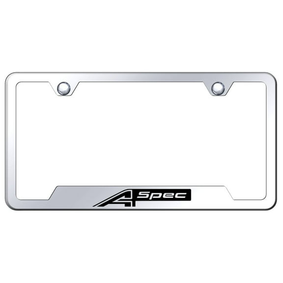 Acura A-Spec Laser Etched Logo Cut-Out License Plate Frame (Chrome)
