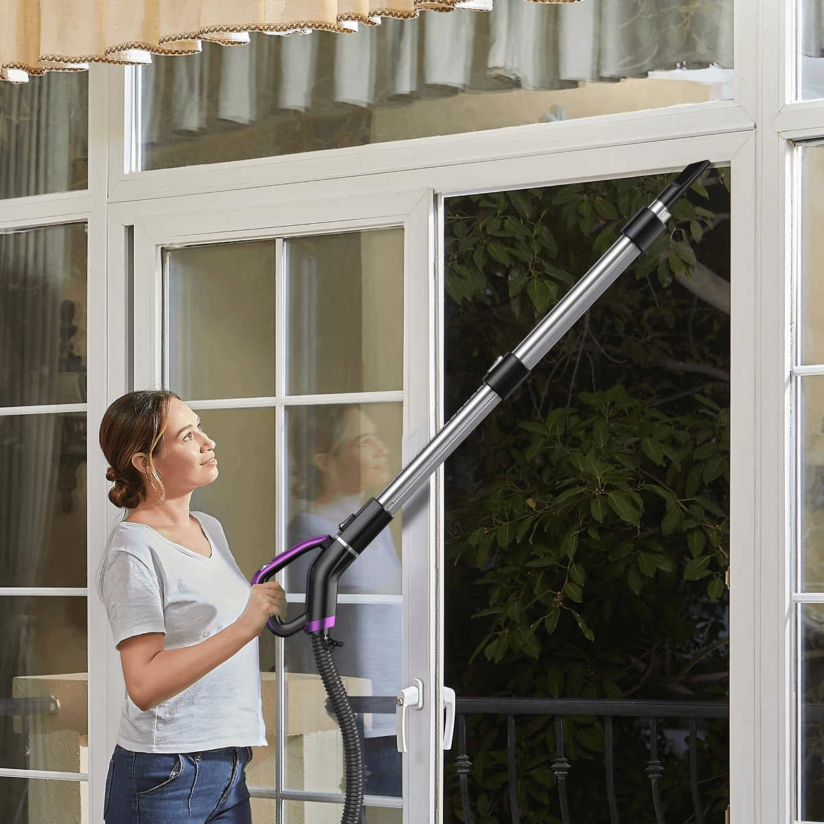 Eureka NEN185, Corded Canister Vacuum Cleaner with HEPA filtration, Purple with Crevice Tool