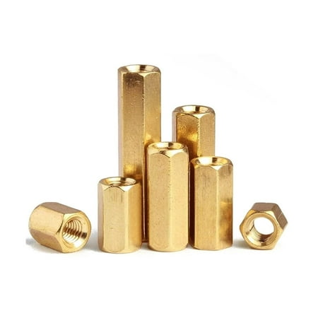 

LHXM2 M2.5 M3 M4 M5 Stud Mount Brass Hex Spacer Board Pillar Hexagon Thread PCB Motherboard Nut Hollow Column Standoff Bolt Screw (Color : 36mm (20pcs)_M2)-0810