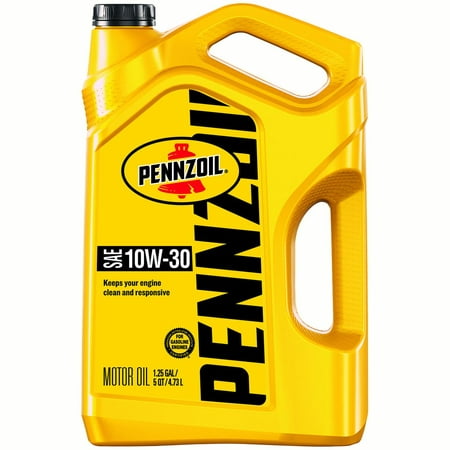 (3 pack) (3 Pack) Pennzoil Conventional 10W-30 Motor Oil, 5-quart bottle