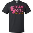 thumbnail image 3 of Inktastic Team Girl Pink Footprints and Arrow T-Shirt, 3 of 5
