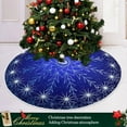 thumbnail image 6 of FMSHPON Christmas Blue White Snowflakes Xmas Christmas Tree Skirt Stand Mat for Holiday Party Decoration Indoor Outdoor 36 inches, 6 of 6
